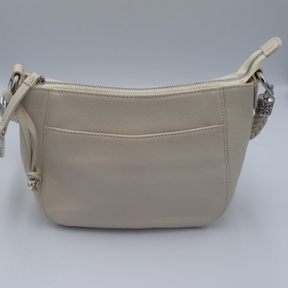 BRIGHTON Ivory Leather Hobo Style Shoulder Bag - Picture 1 of 7